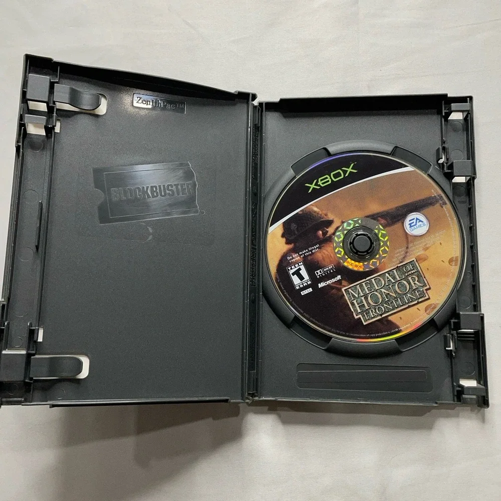 Medal of Honor Frontline Xbox 2002 Y2K Game With Blockbuster Rental Case OG VTG